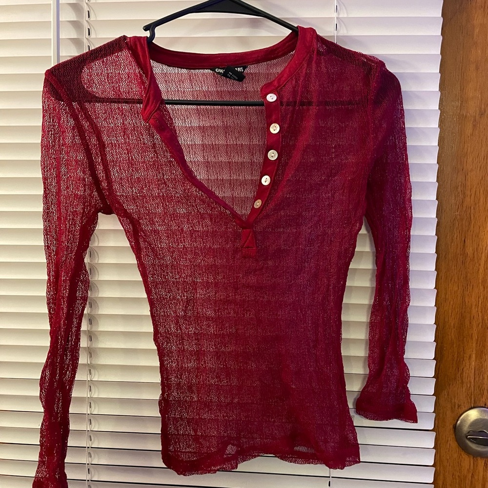 GUESS JEANS sheer top size XS